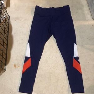 Pink VS navy leggings